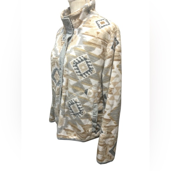 Stylish Geometric Teddy Jacket Size -L - Picture 3 of 5